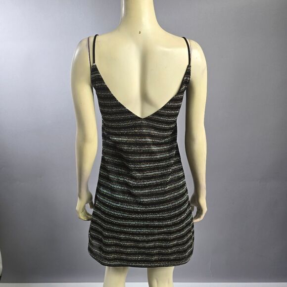 Chance Small Striped Black and Gray Women's Dress R8 - Picture 3 of 4